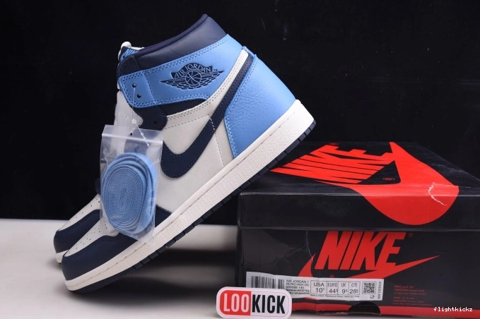 High Retro Obsidian Air Jordan 1 OG 555088-140 0812